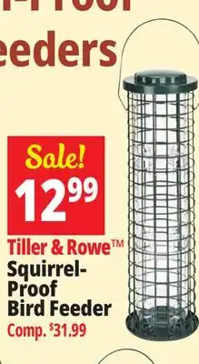 Ocean State Job Lot Tiller & Rowe Squirrel Proof Bird Feeder offer