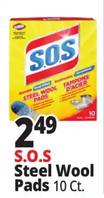 Ocean State Job Lot Clorox S.O.S Steel Wool Pads 10 Count offer