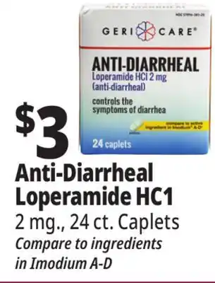 Ocean State Job Lot Geri-Care 2 mg Loperamide HCI Anti-Diarrheal Caplets 24 Caplets offer