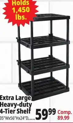 Ocean State Job Lot Extra Large Heavy Duty 4 Shelf offer
