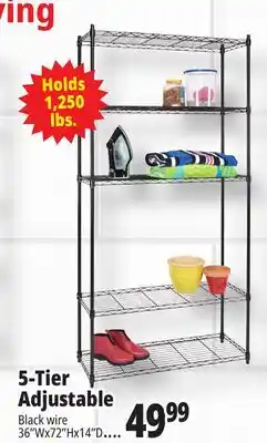 Ocean State Job Lot 5-Tier Household Wire Shelving offer