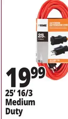 Ocean State Job Lot Prime 16/3 Medium-Duty Outdoor Extension Cord 25' offer