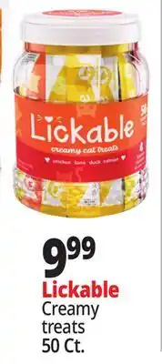 Ocean State Job Lot Lickable Creamy treats offer