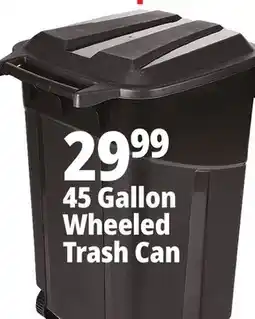 Ocean State Job Lot 45 Gallon Wheeled Trash Can offer