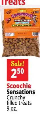 Ocean State Job Lot Scoochie Sensations Crunchy filled treats offer