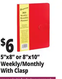 Ocean State Job Lot 5x8 or 8x10 Weekly/Monthly With Clasp offer