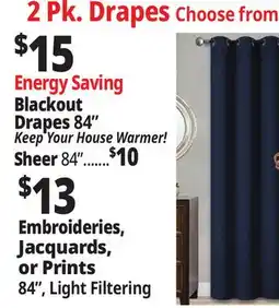 Ocean State Job Lot 2 Pk. Drapes offer