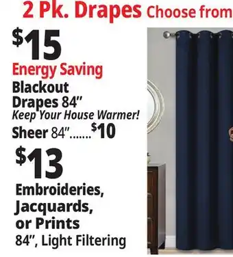 Ocean State Job Lot 2 Pk. Drapes offer