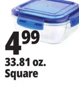 Ocean State Job Lot Glass Food Storage 33.81 oz. Square offer