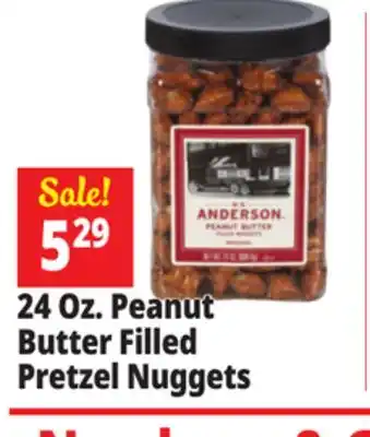 Ocean State Job Lot H.K. Anderson Peanut Butter Filled Pretzel Nuggets 24 oz offer