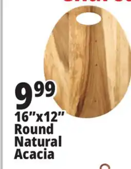 Ocean State Job Lot 16x12 Round Natural Acacia offer
