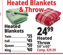 Ocean State Job Lot Heated Blankets & Throw offer