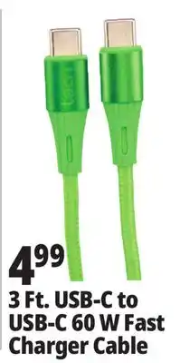 Ocean State Job Lot 3 Ft. USB-C to USB-C 60 W Fast offer