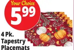 Ocean State Job Lot 4 Pk. Tapestry Placemats offer