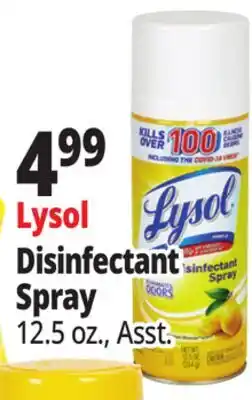 Ocean State Job Lot Lysol Disinfectant Spray Lemon Breeze Scent 12.5 oz offer
