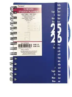 Ocean State Job Lot 2025/2026 18 Month 4x6 Student Planner offer