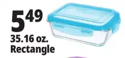 Ocean State Job Lot 35.16 oz. Rectangle Glass Food Storage offer