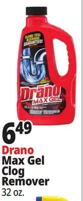 Ocean State Job Lot Drano Pro Strength Max Gel Clog Remover 32 oz offer