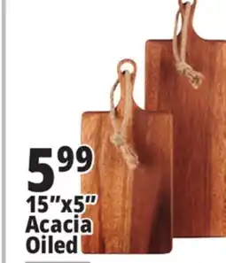 Ocean State Job Lot Santa Fe Rectangle Oiled Acacia Wood Cutting Board 15 x 5 offer