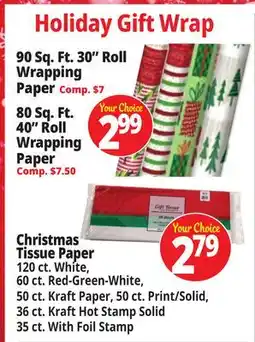 Ocean State Job Lot Holiday Gift Wrap offer
