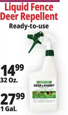 Ocean State Job Lot Liquid Fence Deer & Rabbit Repellent 32 oz offer