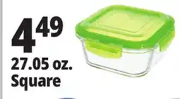 Ocean State Job Lot 27.05 oz. Square Glass Food Storage offer