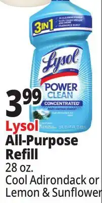 Ocean State Job Lot Lysol All-Purpose Refill offer