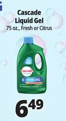 Ocean State Job Lot Cascade Complete Citrus Dishwasher Detergent with Dawn 75 oz offer