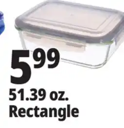 Ocean State Job Lot 51.39 oz. Rectangle Glass Food Storage offer