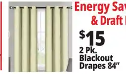 Ocean State Job Lot 2 Pk. Blackout Drapes 84 offer