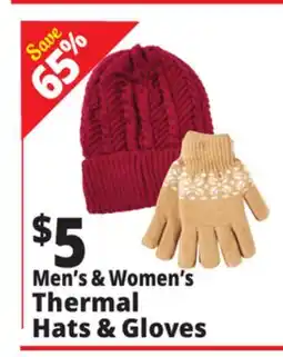 Ocean State Job Lot Men's & Women's Thermal Hats & Gloves offer