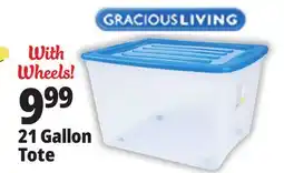 Ocean State Job Lot Gracious Living Stackable Storage Tote with Wheels 80 L offer