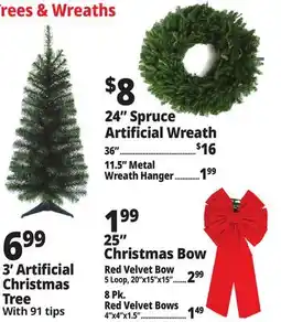 Ocean State Job Lot 24 Spruce Artificial Wreath offer