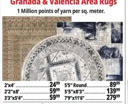 Ocean State Job Lot Granada & Valencia Area Rugs offer