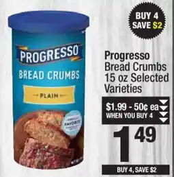 Super King Markets Progresso Bread Crumbs offer