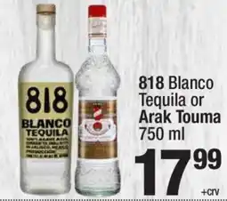 Super King Markets 818 Blanco Tequila or Arak Touma offer