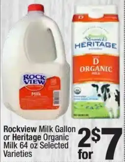 Super King Markets Rockview Milk Gallon or Heritage Organic Milk offer