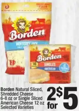 Super King Markets Borden Natural Sliced and Shredded Cheese offer