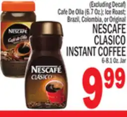 C Town NESCAFE CLASICO INSTANT COFFEE 6-8.1 Oz. Jar offer