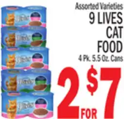 C Town 9 LIVES CAT FOOD offer