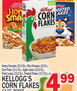 C Town KELLOGG'S CORN FLAKES 12 OZ. BOXES offer
