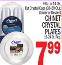 C Town CHINET CRYSTAL PLATES, 16-24 Ct. Pkg offer