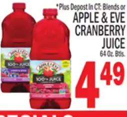 C Town APPLE & EVE CRANBERRY JUICE offer