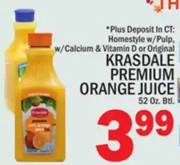 C Town KRASDALE PREMIUM ORANGE JUICE offer