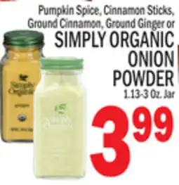 C Town SIMPLY ORGANIC ONION POWDER offer
