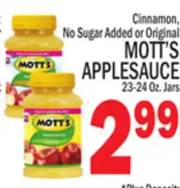C Town MOTT'S APPLESAUCE offer