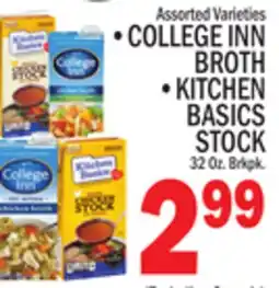 C Town COLLEGE INN BROTH, KITCHEN BASICS STOCK offer