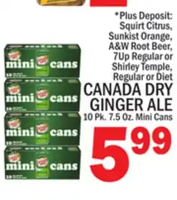 C Town CANADA DRY GINGER ALE offer
