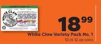 Weis Markets White Claw Variety Pack No. 1 offer