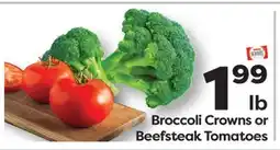 Weis Markets Broccoli Crowns or Beefsteak Tomatoes offer